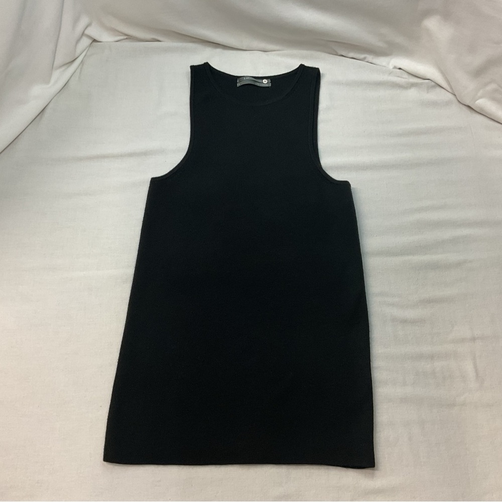 Anthroplogie Women's Black Ribbed Textured Tank Top, Size S Casual Everyday